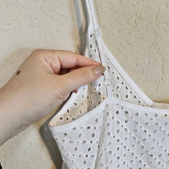 Miken White Eyelet Swim Dress Cover Up Women's Small - Picture 6 of 9